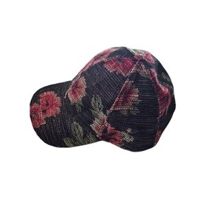 Elegant Floral Black Hat